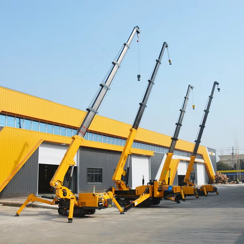 Heavy Equipment Lift - 8T Hydraulischer Spinnenkran Schwerlast-Mini-Raupenkran mit Abstützungen
