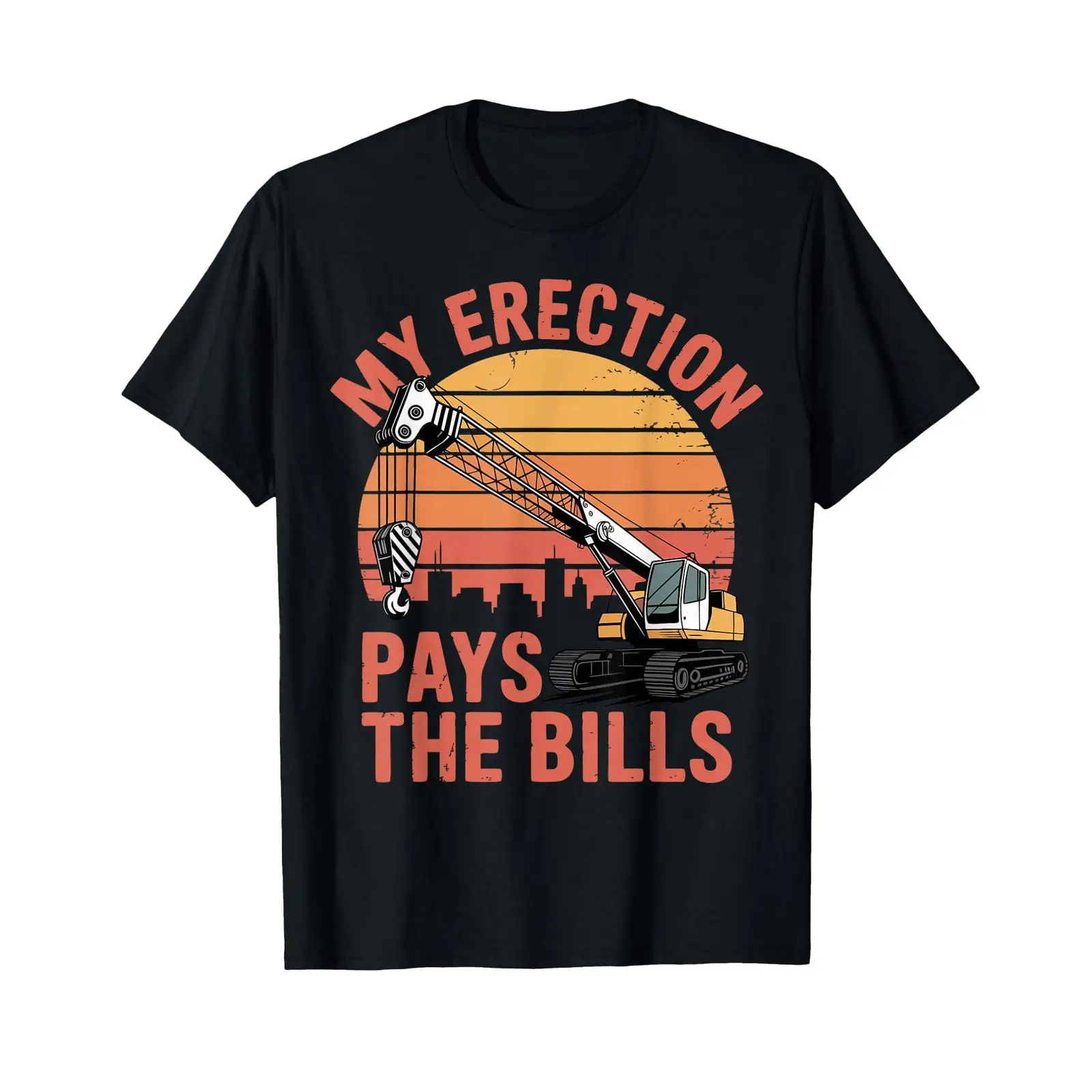 Heavy Equipment Washing - Professioneller Kranführer T-Shirt mit Schwerlast-Motiv, Vintage-Waschung,