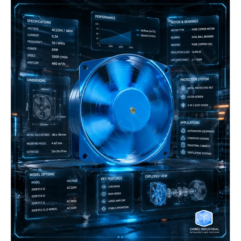 【CHIMU INDUSTRIAL】 200FZY2-D 4 – Exhaust Fan Industrial Bewertung und Preis