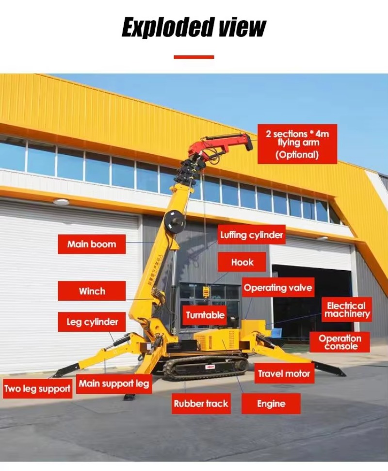 8T Hydraulischer Spinnenkran S – Heavy Equipment Lift Bewertung und Preis